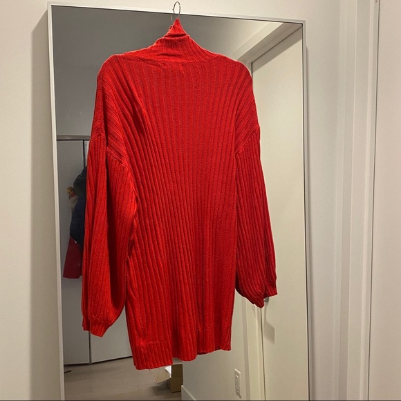 Urban Outfitters Red turtle neck knit tunic dress - Picture 3 of 4